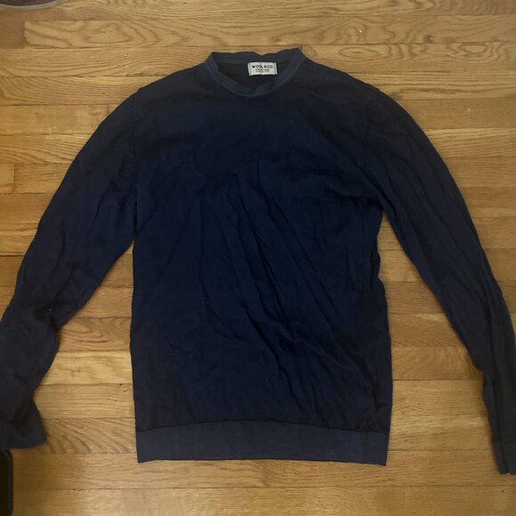 Men's L WOOL & CO SWEATER 100% MERINO WOOL - Picture 2 of 2